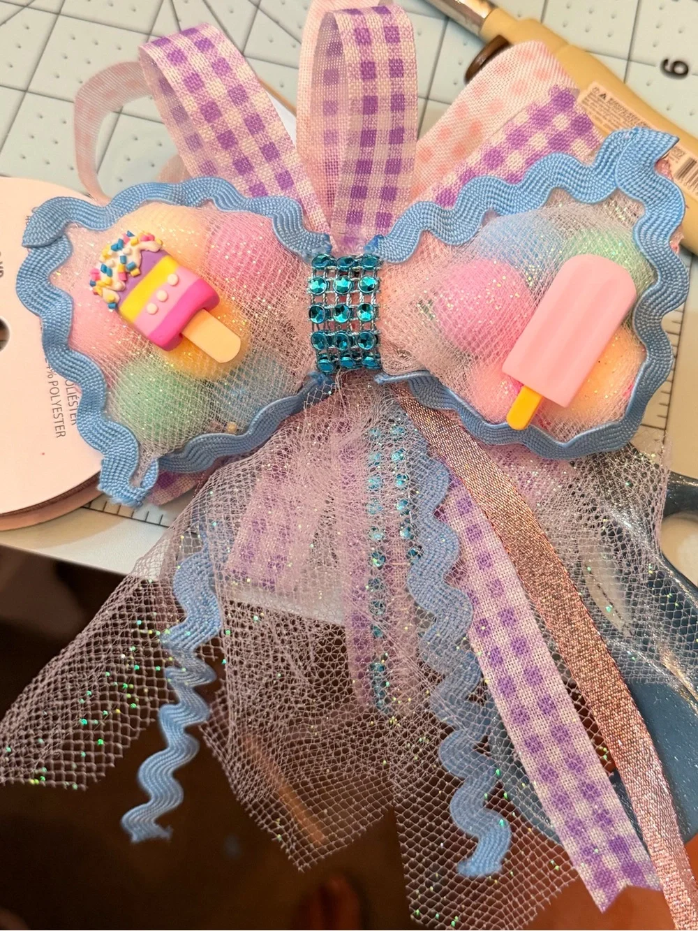 Pastel Popsicle Decorative Hair Bow